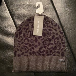 BRAND NEW Michael Kors leopard print hat toque